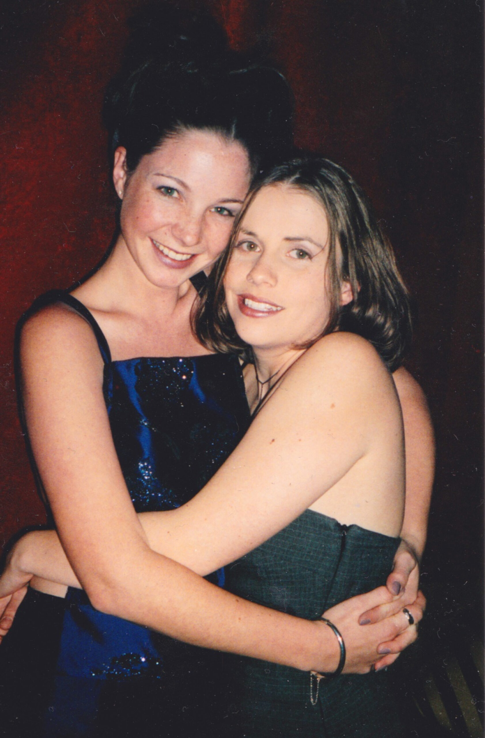 Claire Chitham with friend at her 21st birthday party