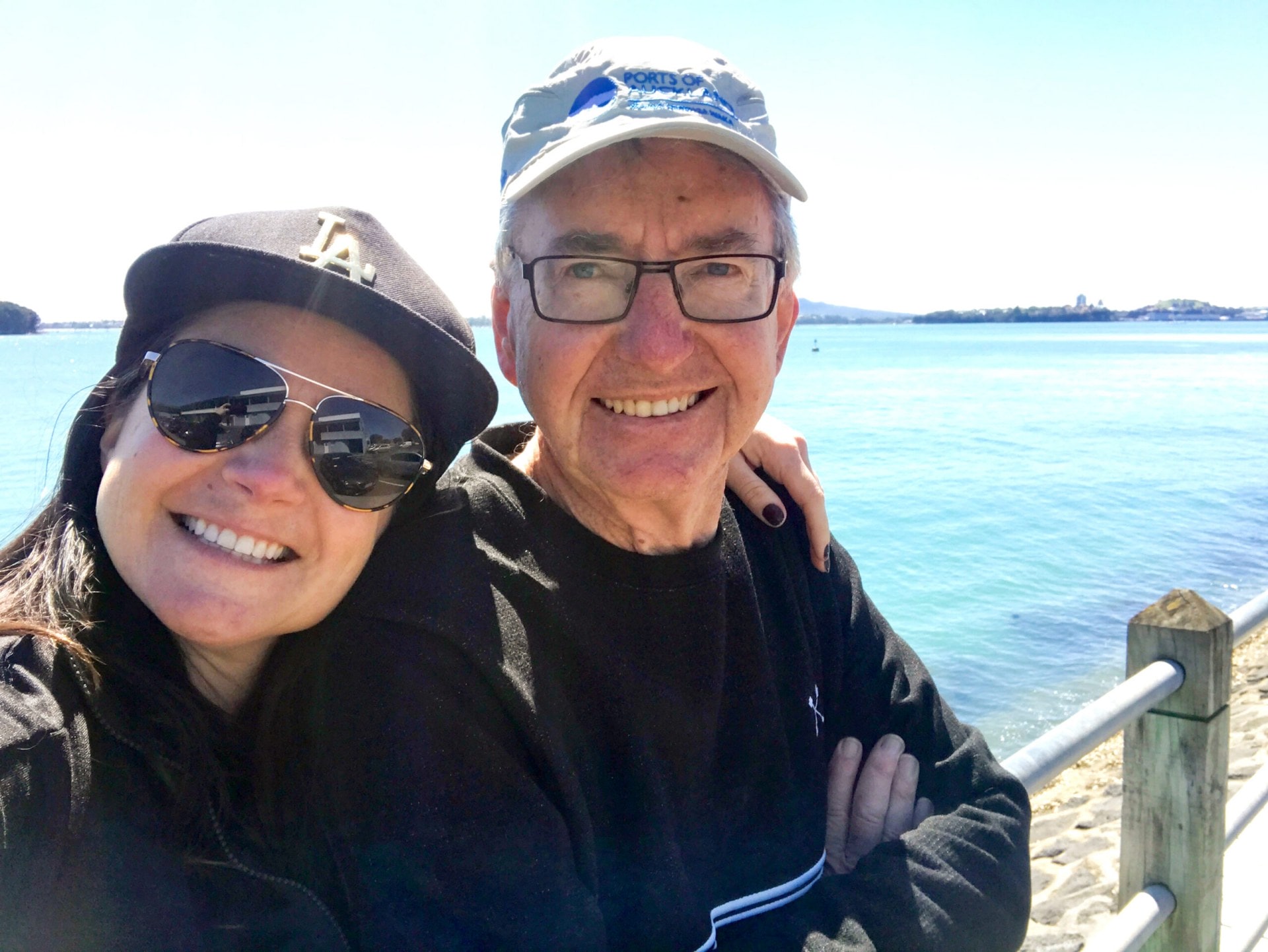 Claire Chitham with her dad Bryan.