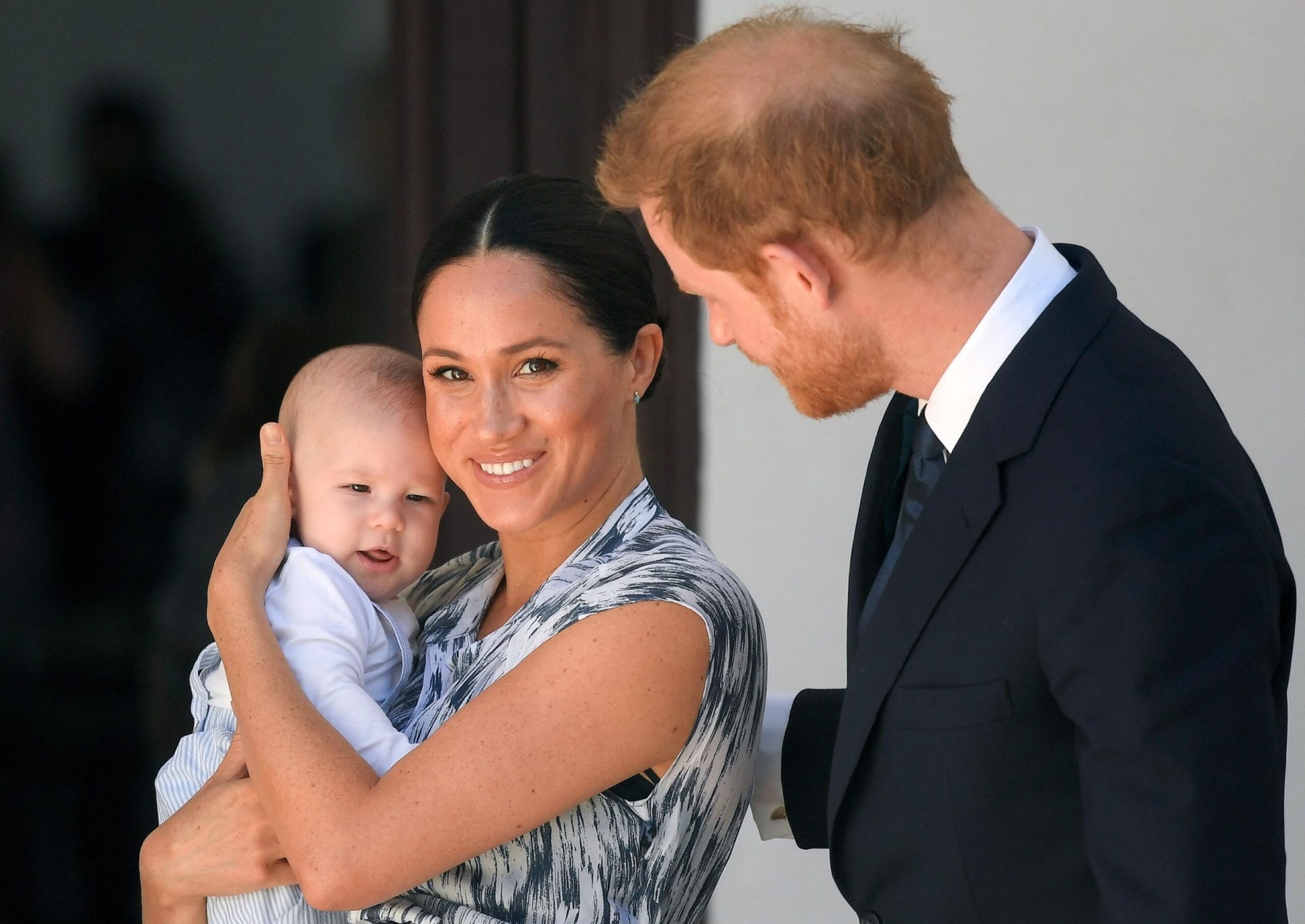 Harry and Meghan with baby Archie on South African tour