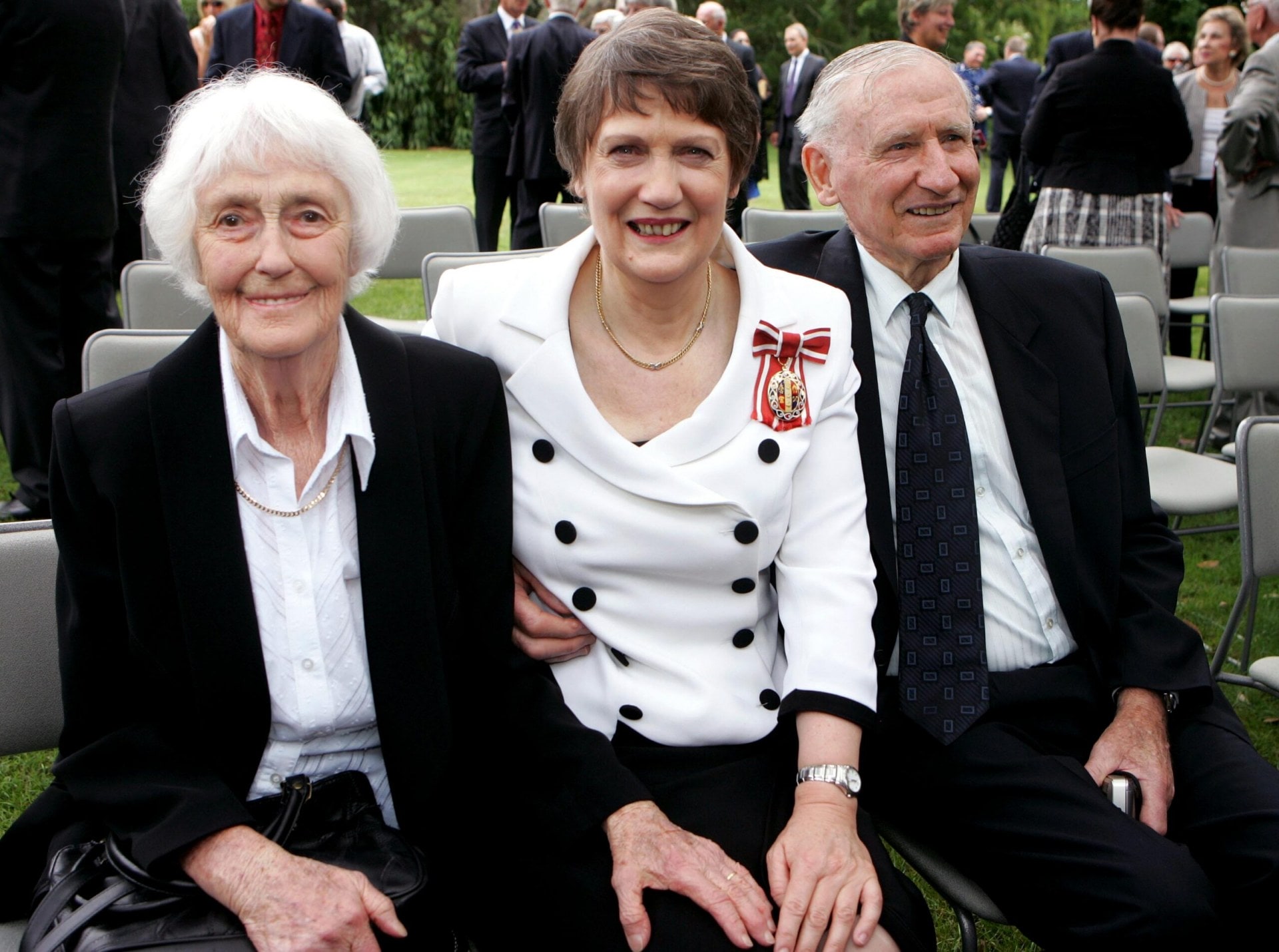 Helen Clark with her parents Margaret and George 