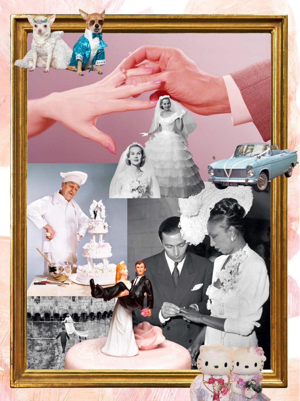 Montage of weddings and brides