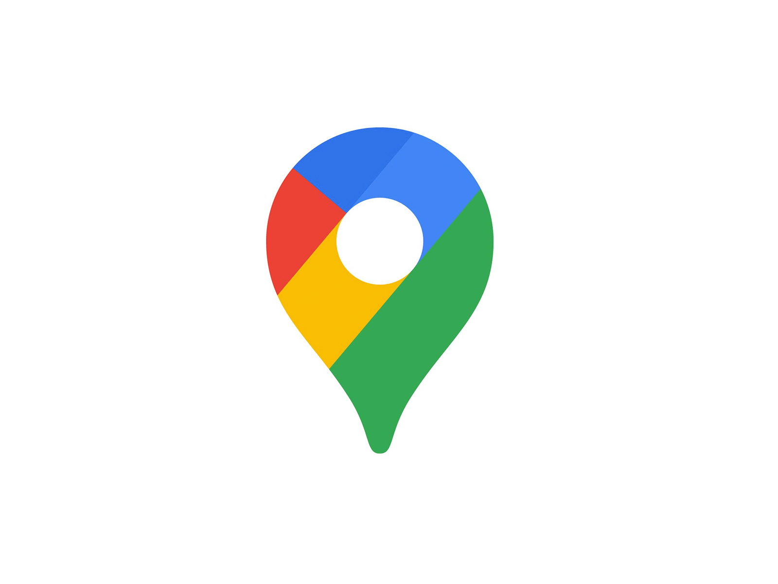 A Google maps icon on a white background