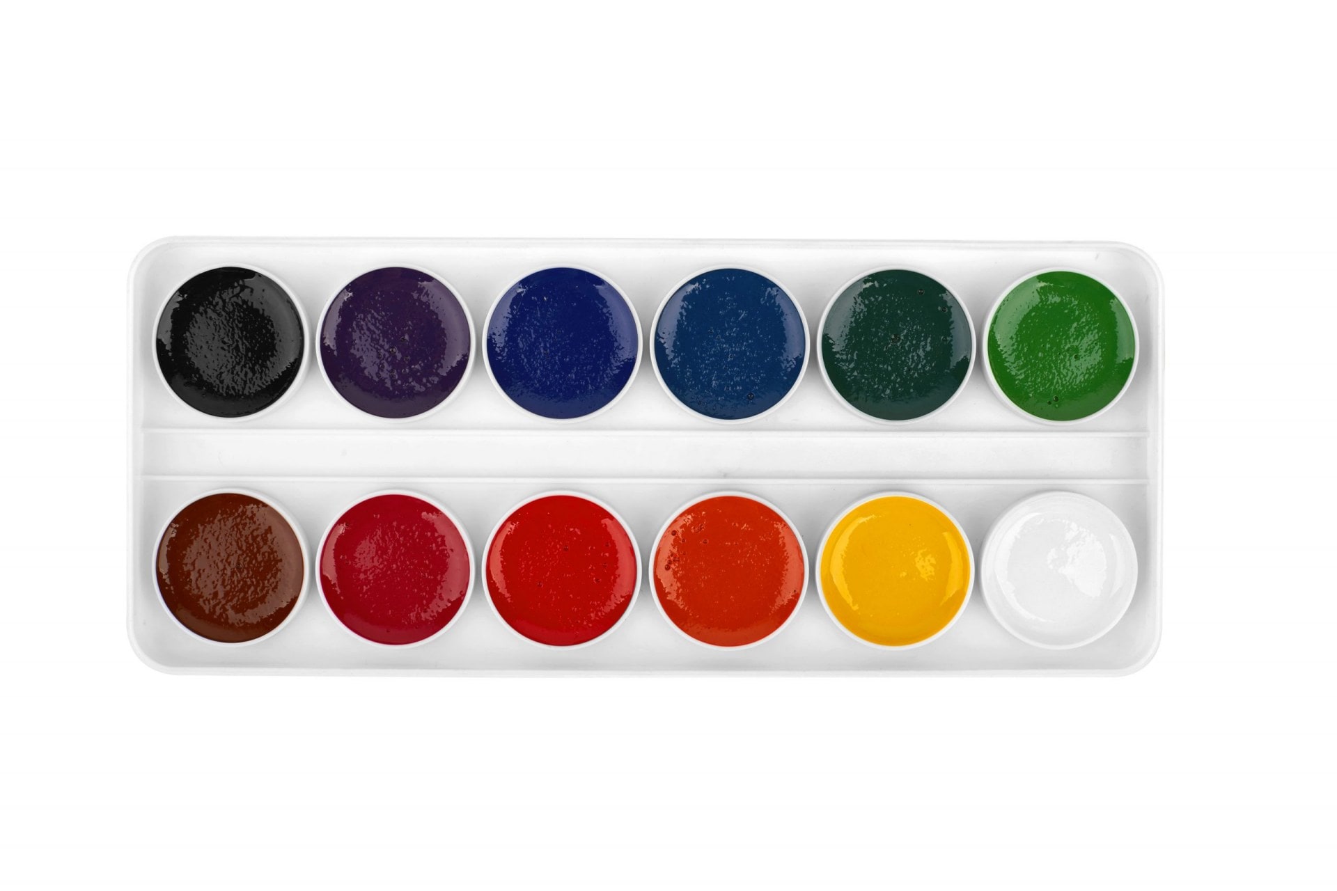 Paint palette on a white background