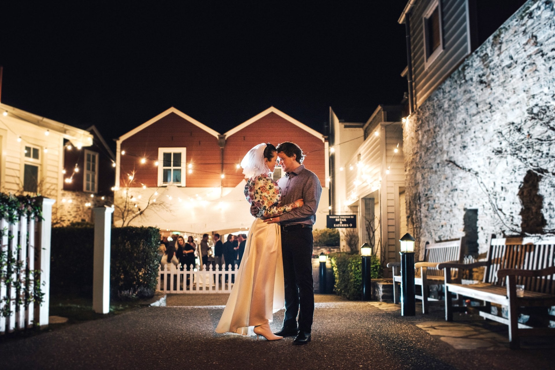 Penelope Johnson and Sam Gruar dancing on their wedding day