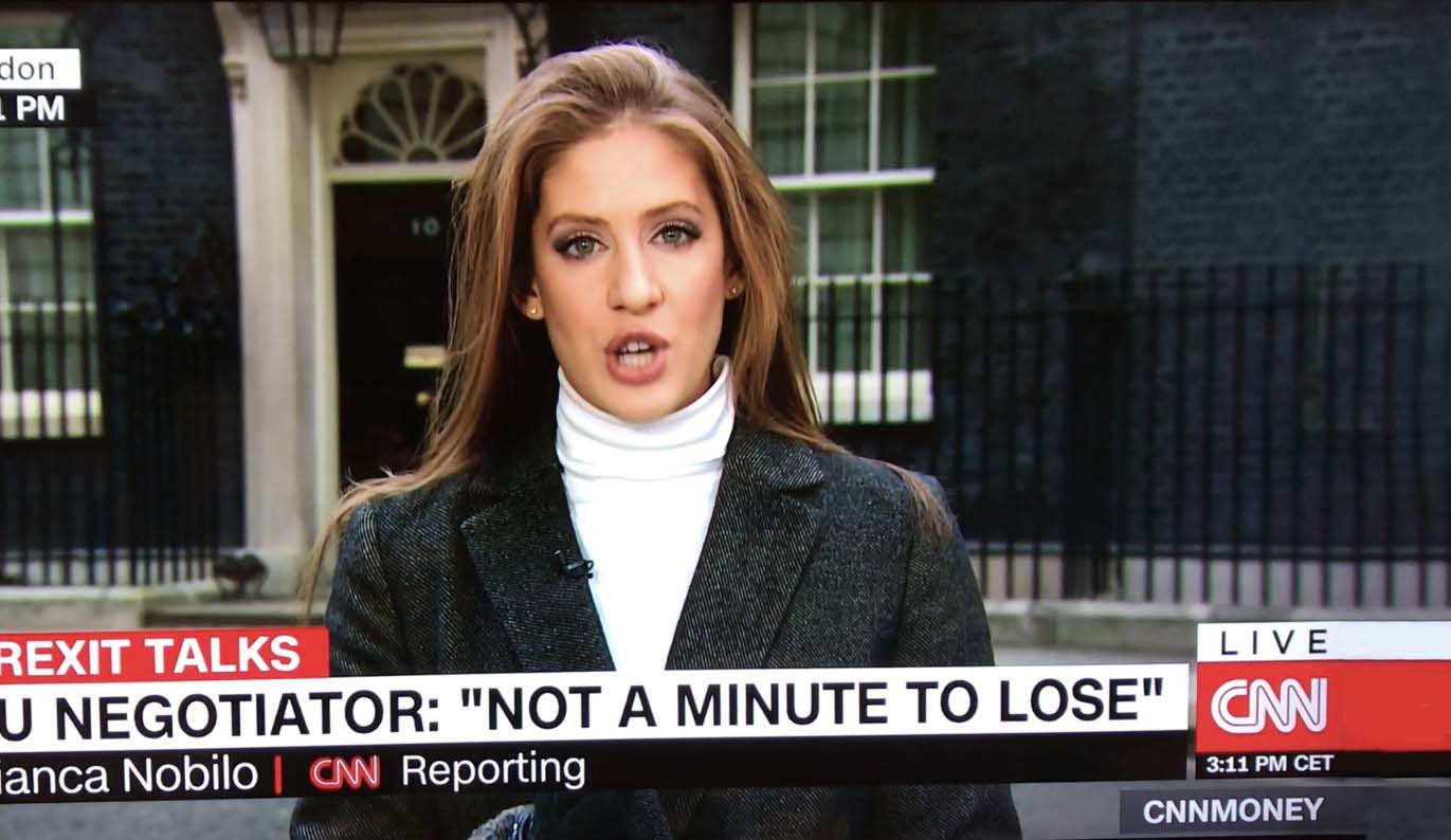 Bianca Nobilo on live CNN tv show.