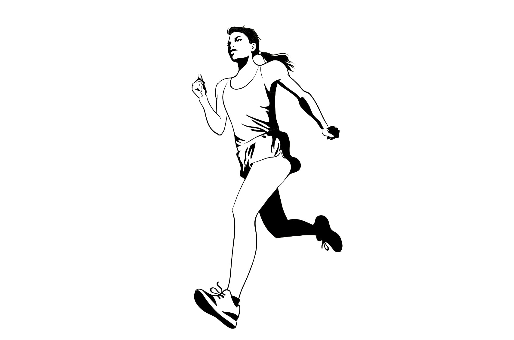 Illustration of woman running