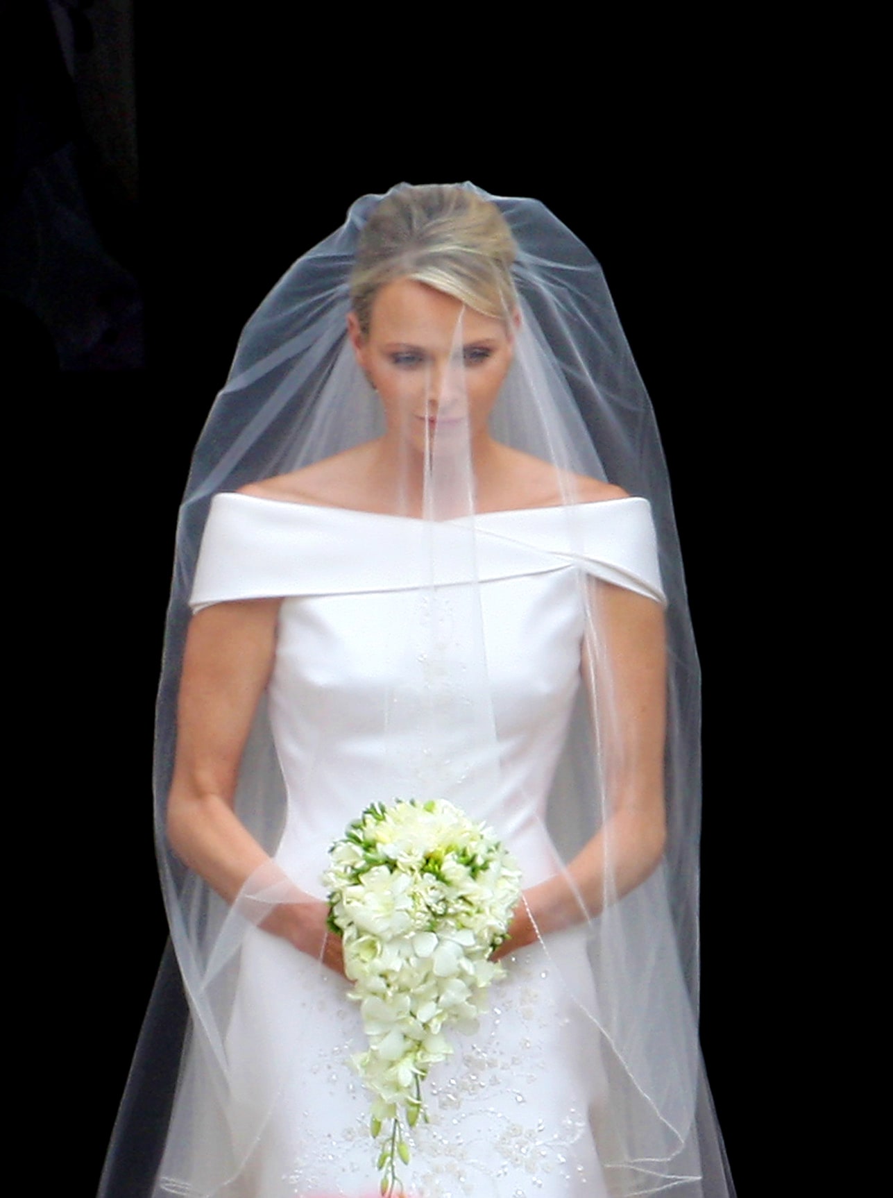 Princess Charlene of Monaco in her wedding dress