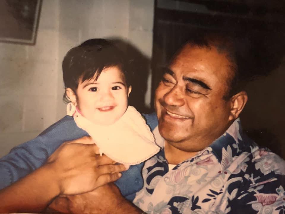 Sulu Fitzpatrick as a baby with her late grandfather Papa Sola