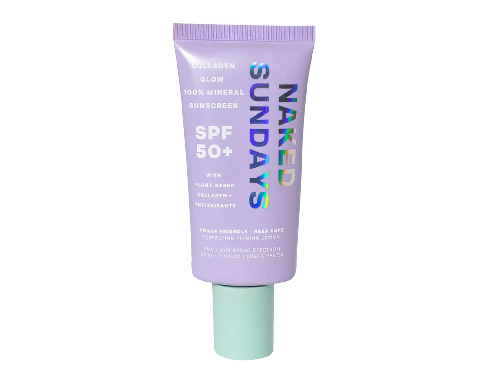 Naked Sundays SPF50+ Collagen Glow 100% Mineral Perfecting Priming Lotion, $42.50
