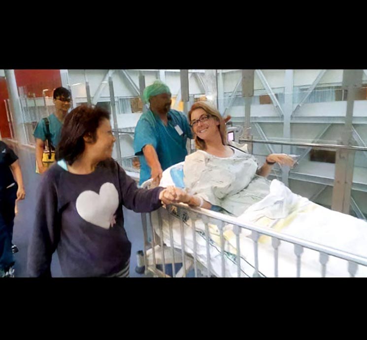 Frankie and Lianne in the hospital