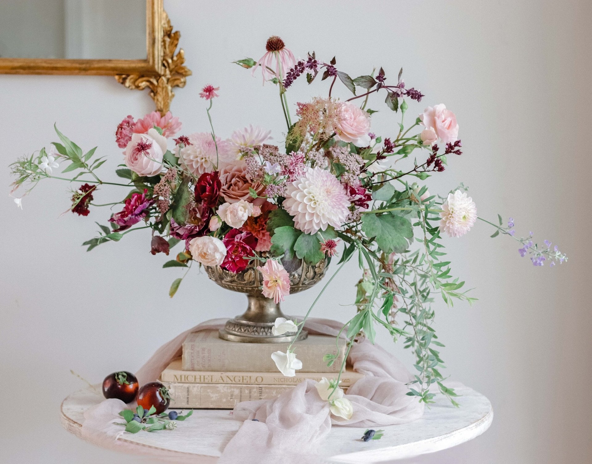 A flower arrangement by The Flower Hunter