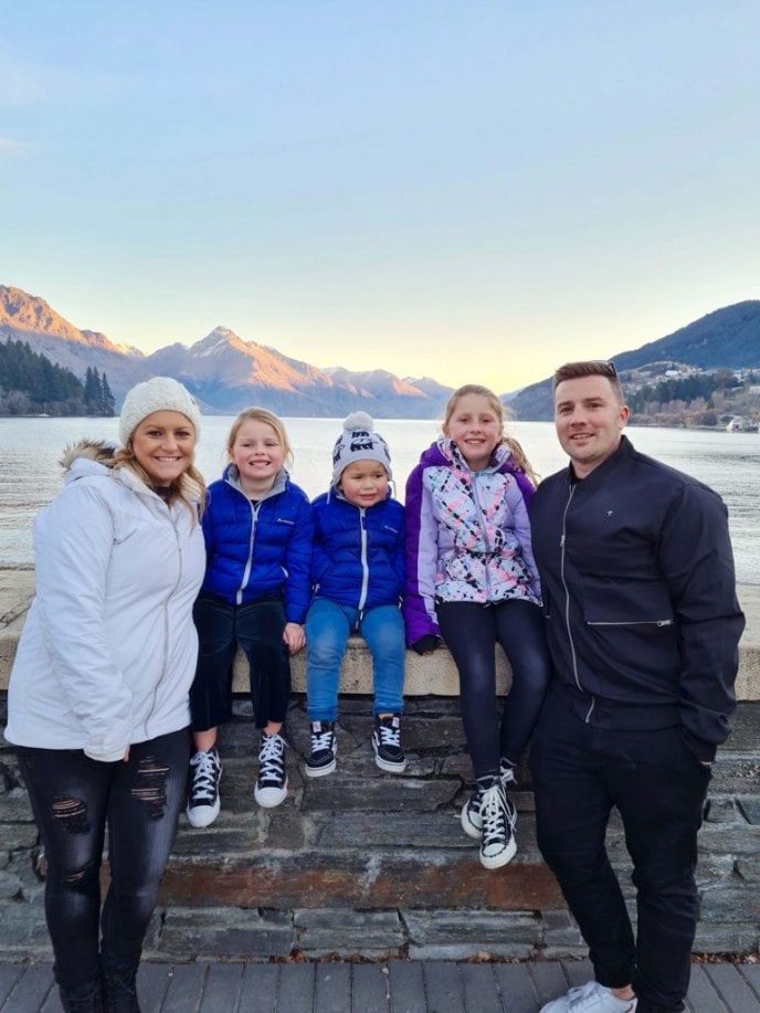 Toni Street and family (from left) Mackenzie Street, Lachie Street, Juliette Street and husband Matt.