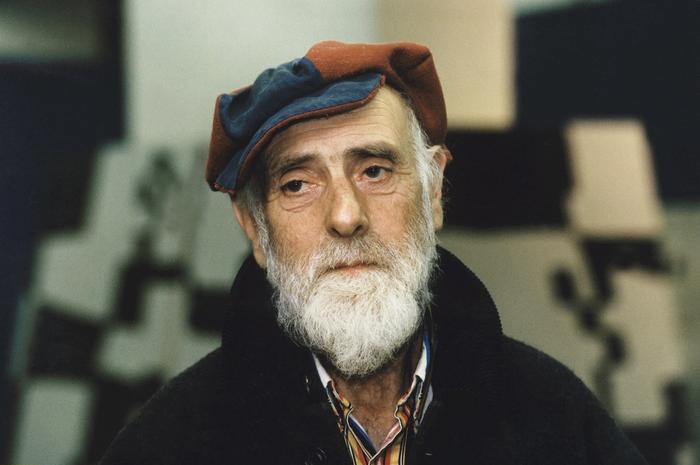 Friedensreich Hundertwasser, an older man with a beard wearing a hat.
