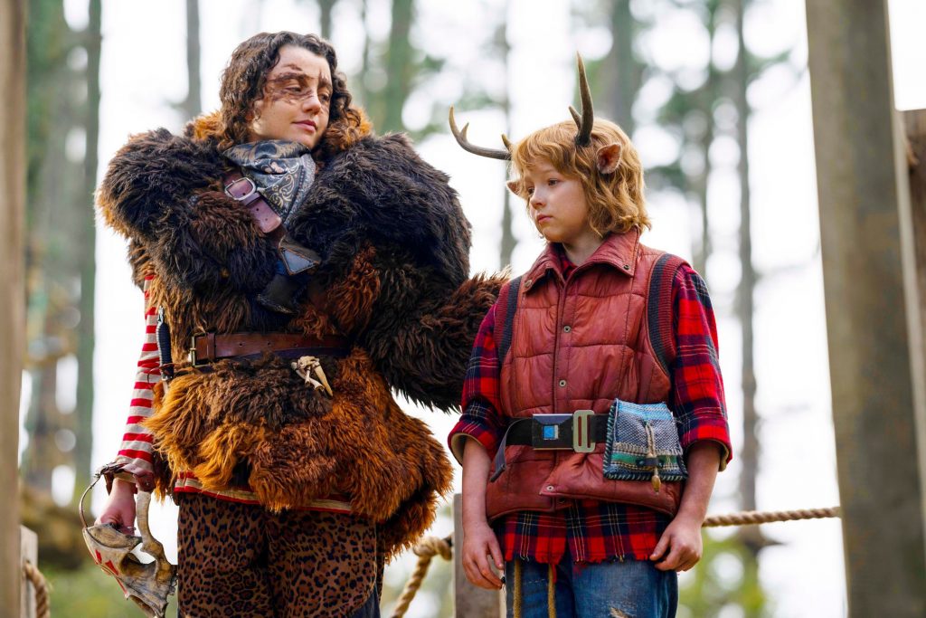 Stefania plays Animal Army leader Bear alongside 11-year-old Christian Convery’s Gus in Netflix’s Sweet Tooth.