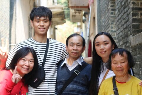 Melanie Kwang and her family