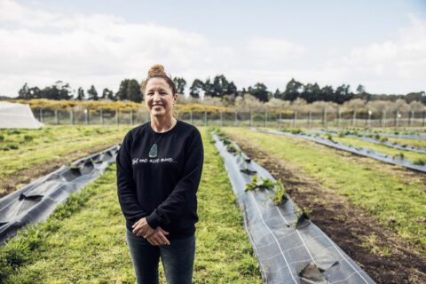 Cannabis grower Aimee Armstrong at her nursery