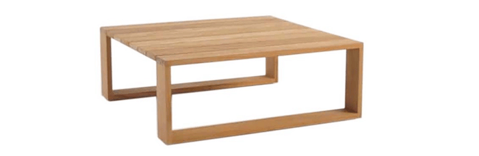 Kuba teak outdoor coffee table, $995 from Design Warehouse.