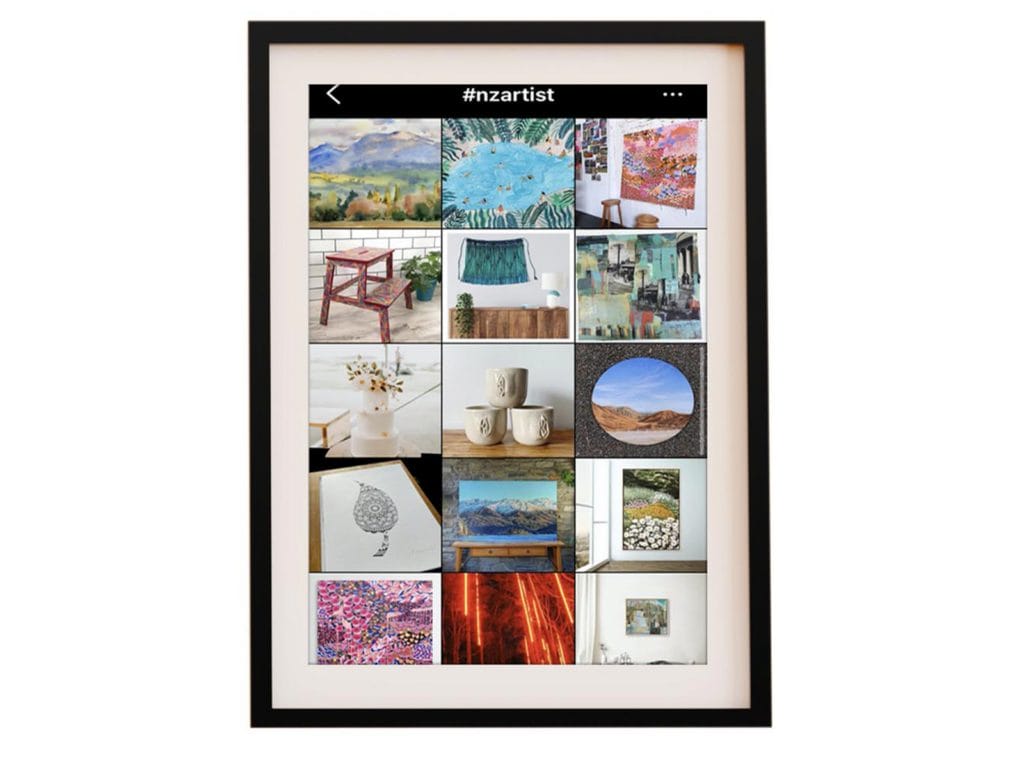 A montage of art pieces taken from Instagram