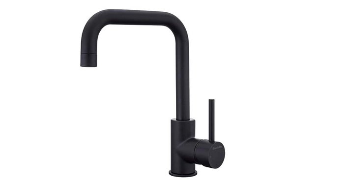 Mondella Resonance goose-neck sink mixer, $118 from Bunnings.