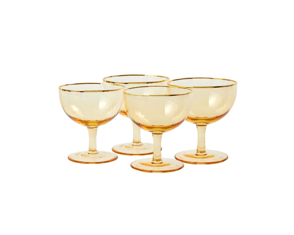Amber Antoinette Coup glasses, $59.90 for set of four from Redcurrent