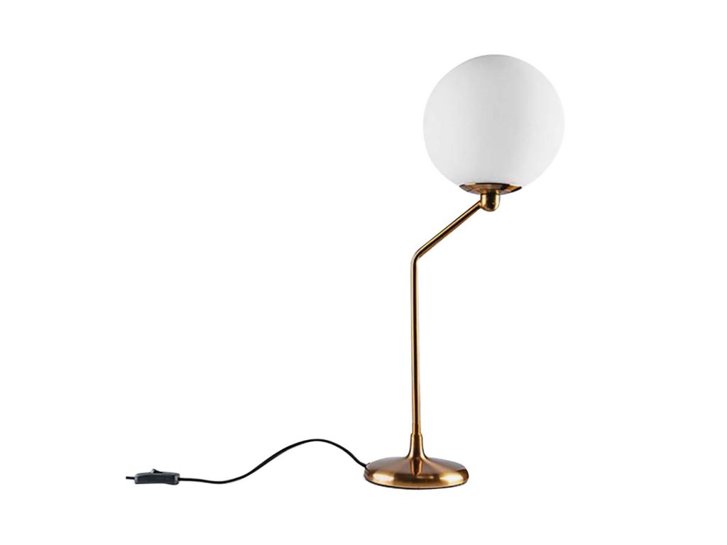 Marilyn aged brass table lamp, $222.03 from The Lighting Outlet.