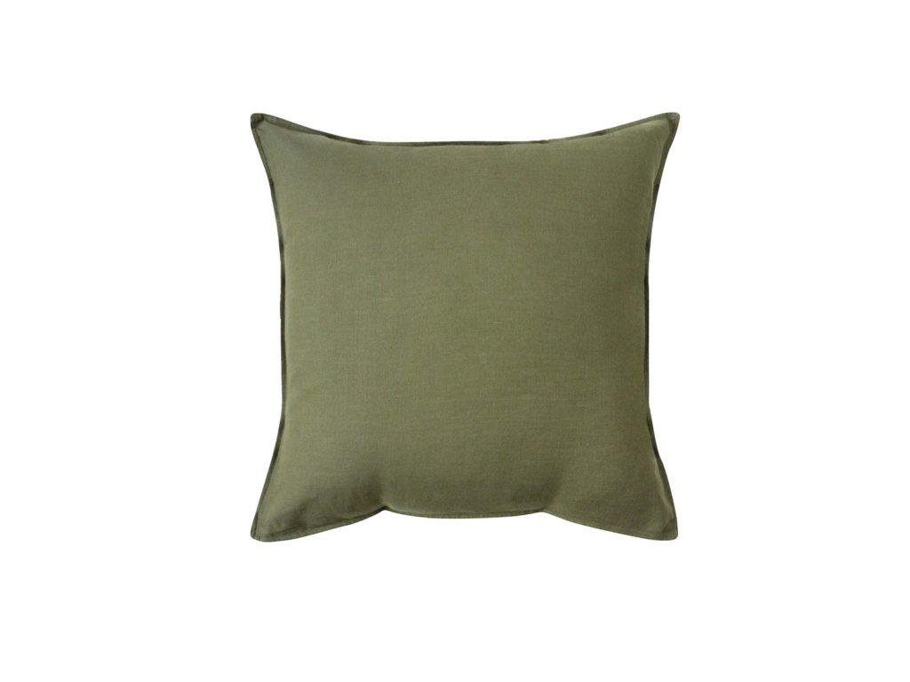 Loft Linen European pillowcase in fern, $39.90 from Wallace Cotton.