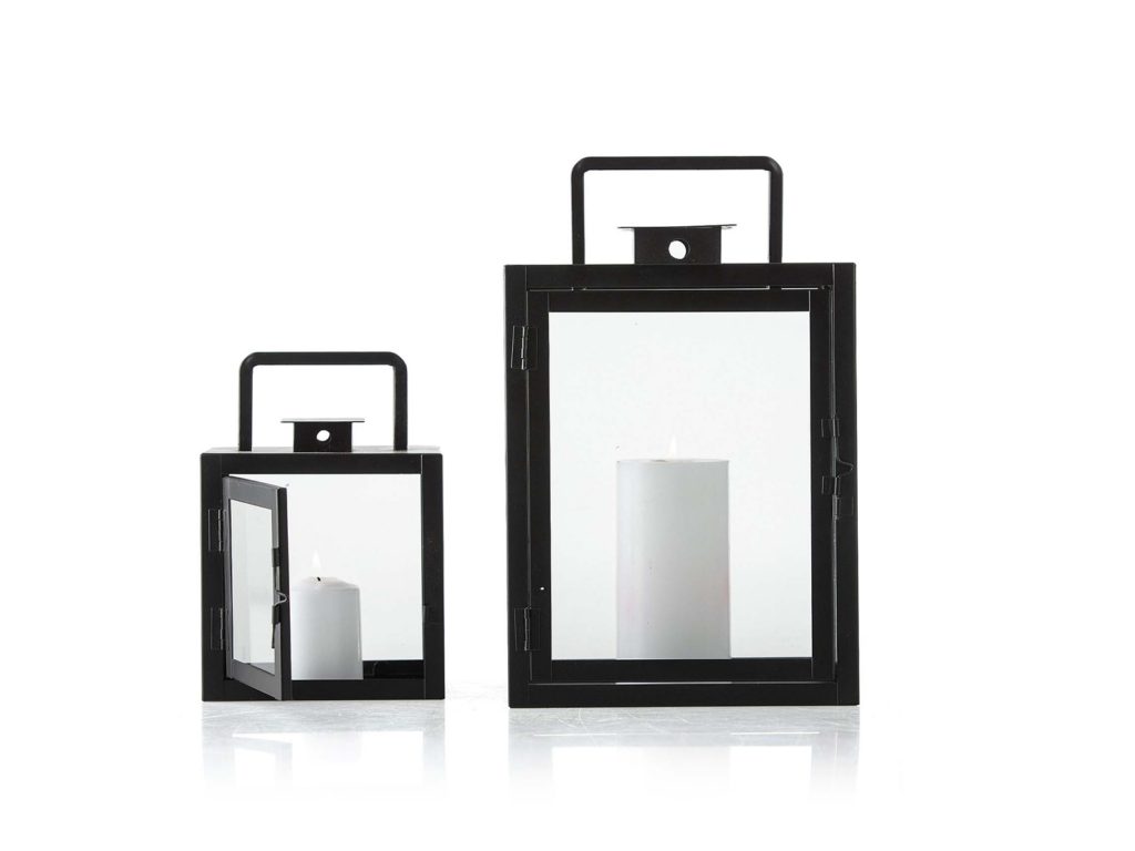 Outdoors Micah matt lanterns, $29.90 (small) and $49.90 (large) from Bed Bath & Beyond. 