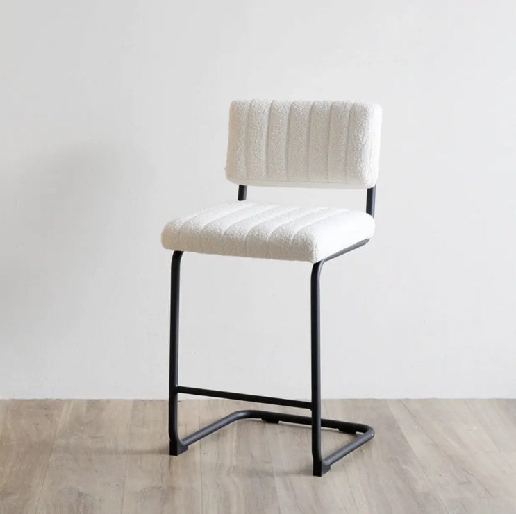 best barstool in boucle fabric by Halo. 