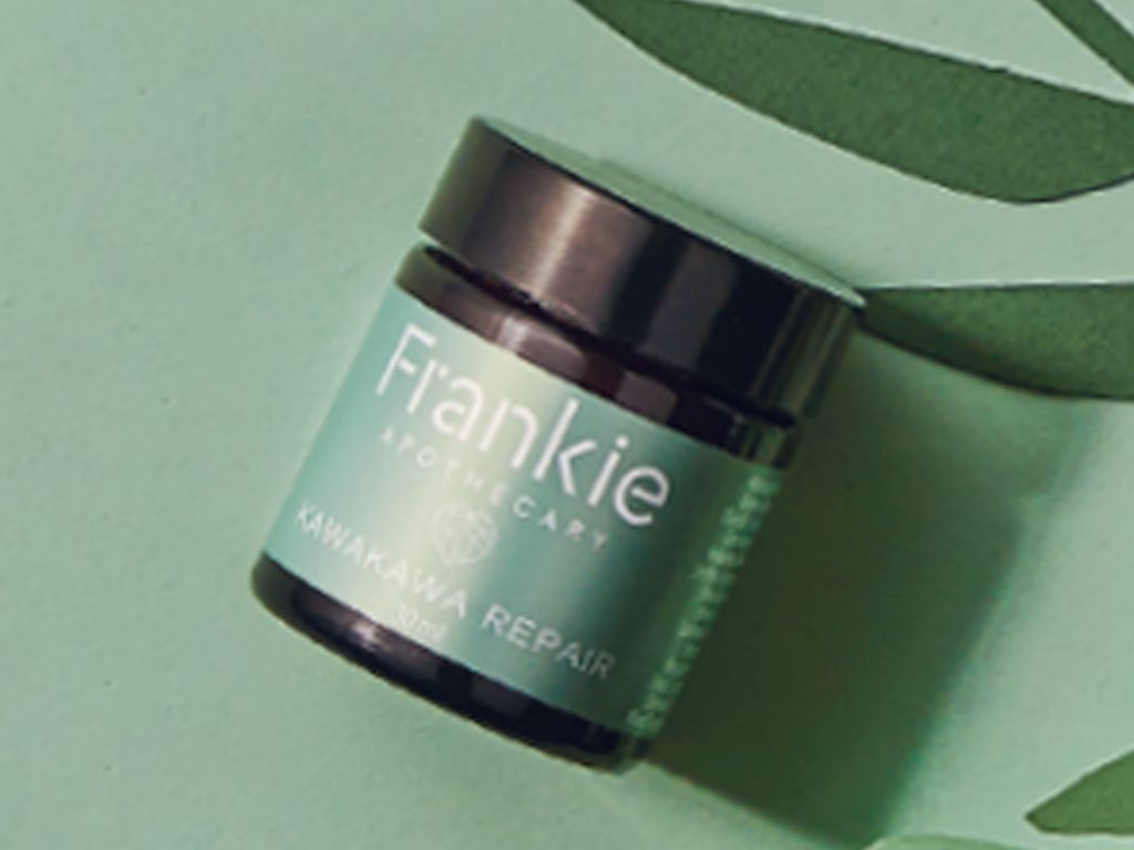 Frankie Apothecary Kawakawa Repair Balm on a green background