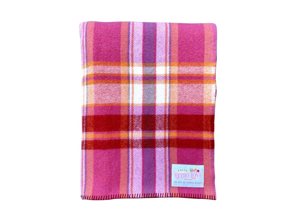 Fresh Berry Love wool blanket, $299 from Fresh Retro Love.
