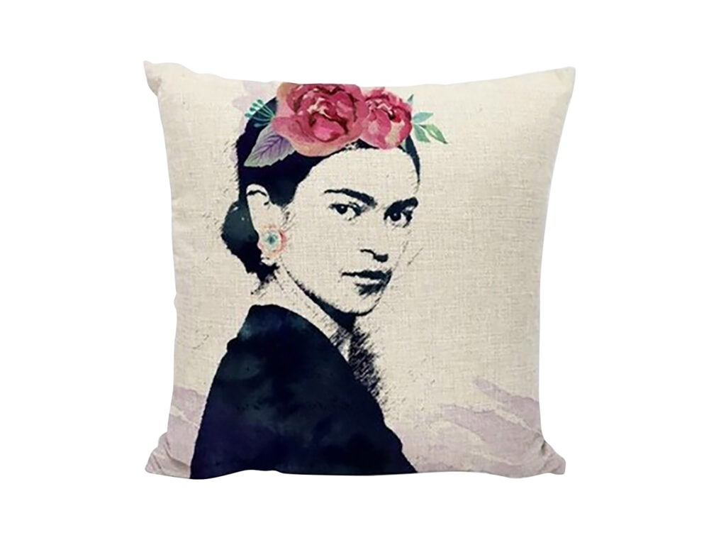 Frida cushion $65 from Made in Mexico