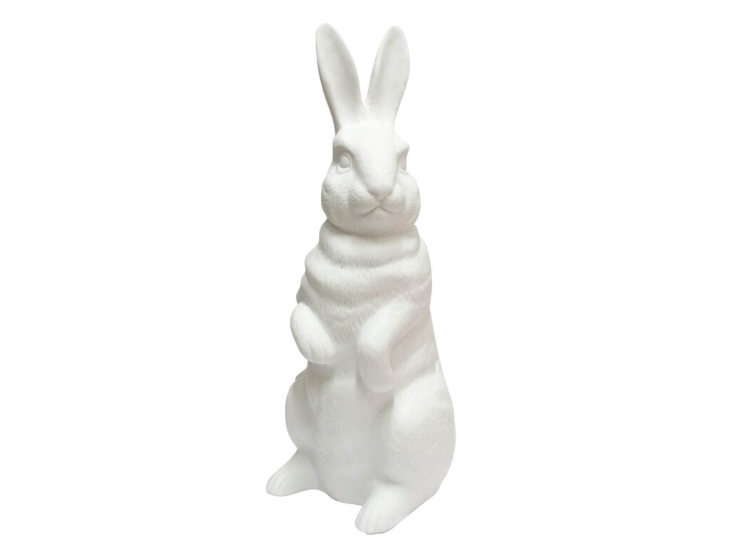 Porcelain rabbit lamp, $115 from Bambini.