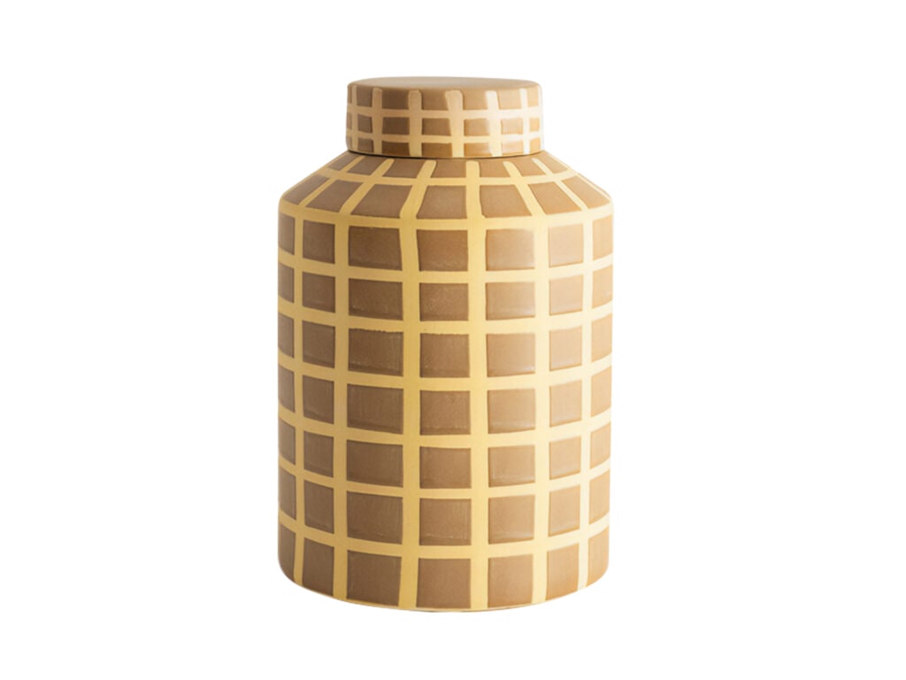 Broste Jarry jar in golden fleece, $129.99 from A&C Homestore.