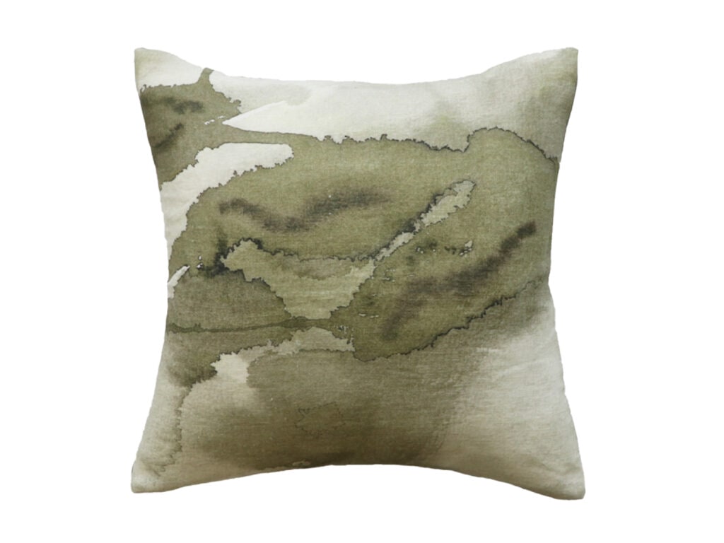Seamus cushion in algae, $152 from The Design Depot.