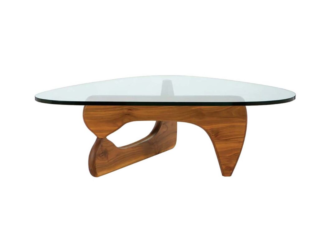 Replica Noguchi coffee table in walnut, $1999 from Nood.