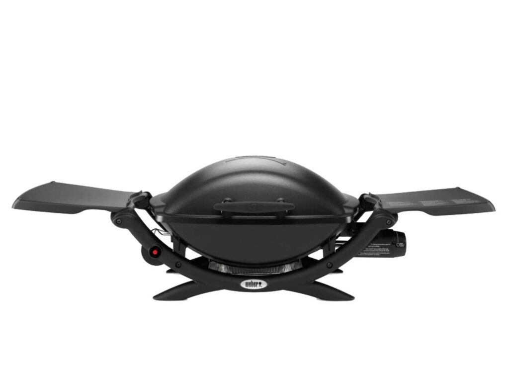 Weber Q2000 barbecue in black, $569 from Mitre 10.