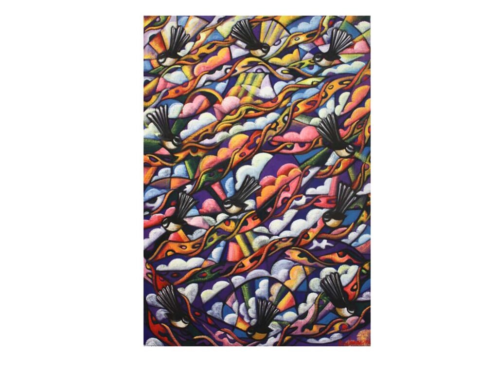 Pīwakawaka by Dean Buchanan, $4800 from Black Door Gallery.