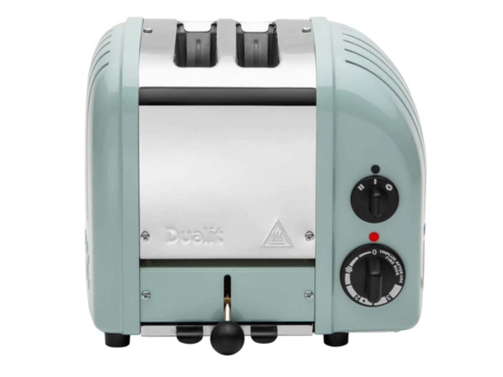 Dualit Classic toaster in eucalyptus, $499 from Milly’s.