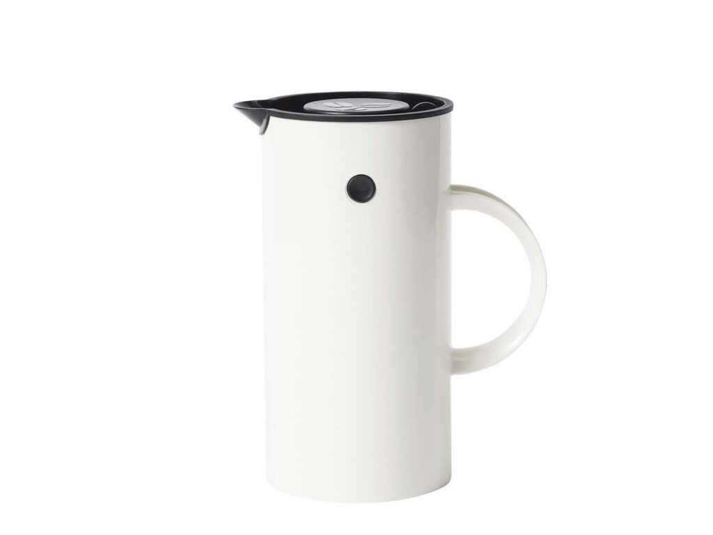  Stelton French press coffee maker in white, $149 from Father Rabbit.