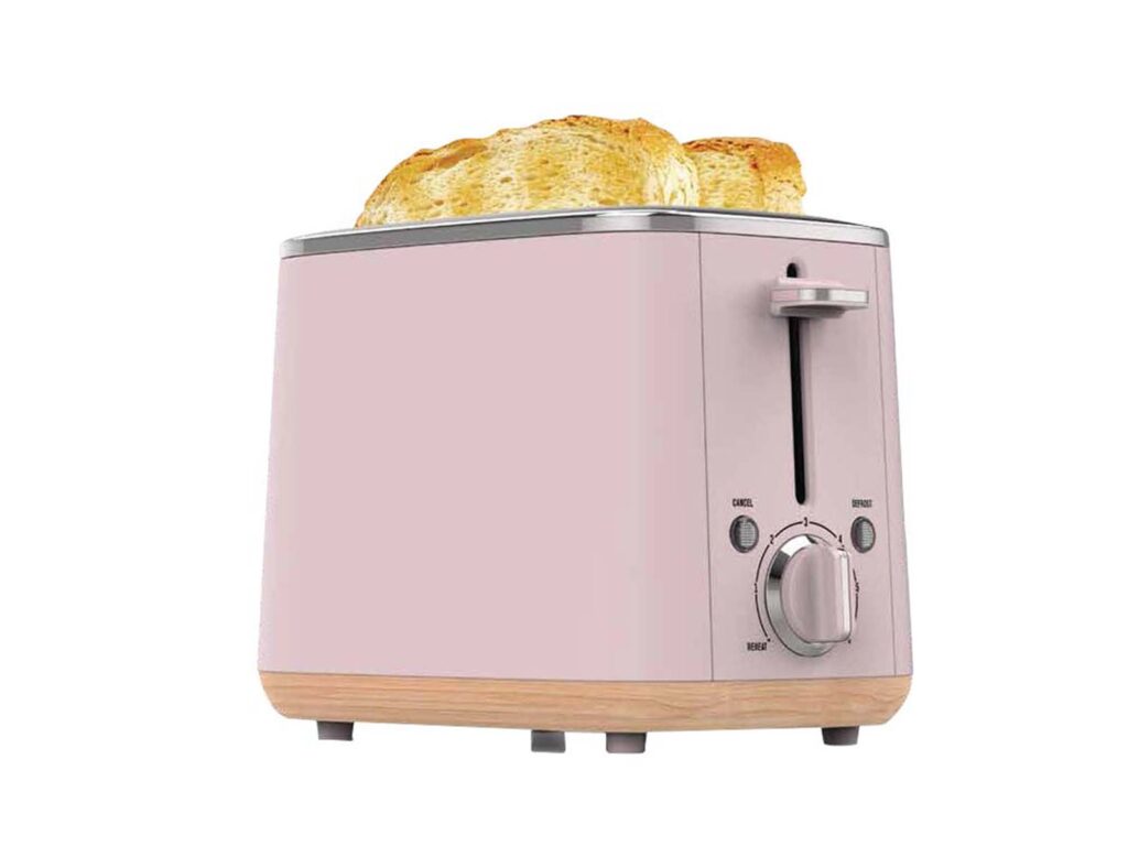 Two-slice toaster in pink, $42 from Kmart.