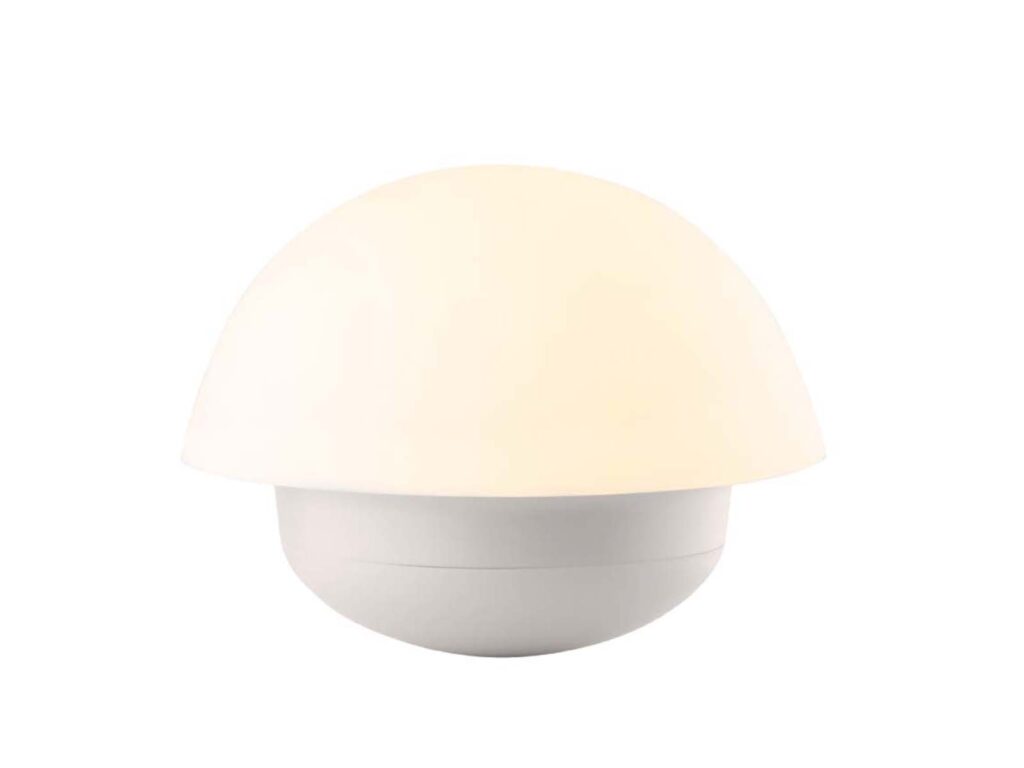 Arlec mushroom night light in grey, $20 from Bunnings.