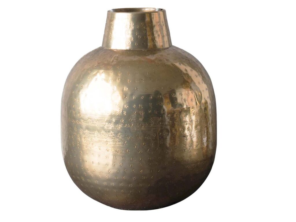 Humble & Grand Cariso brass vase, $59.99 from The Market.