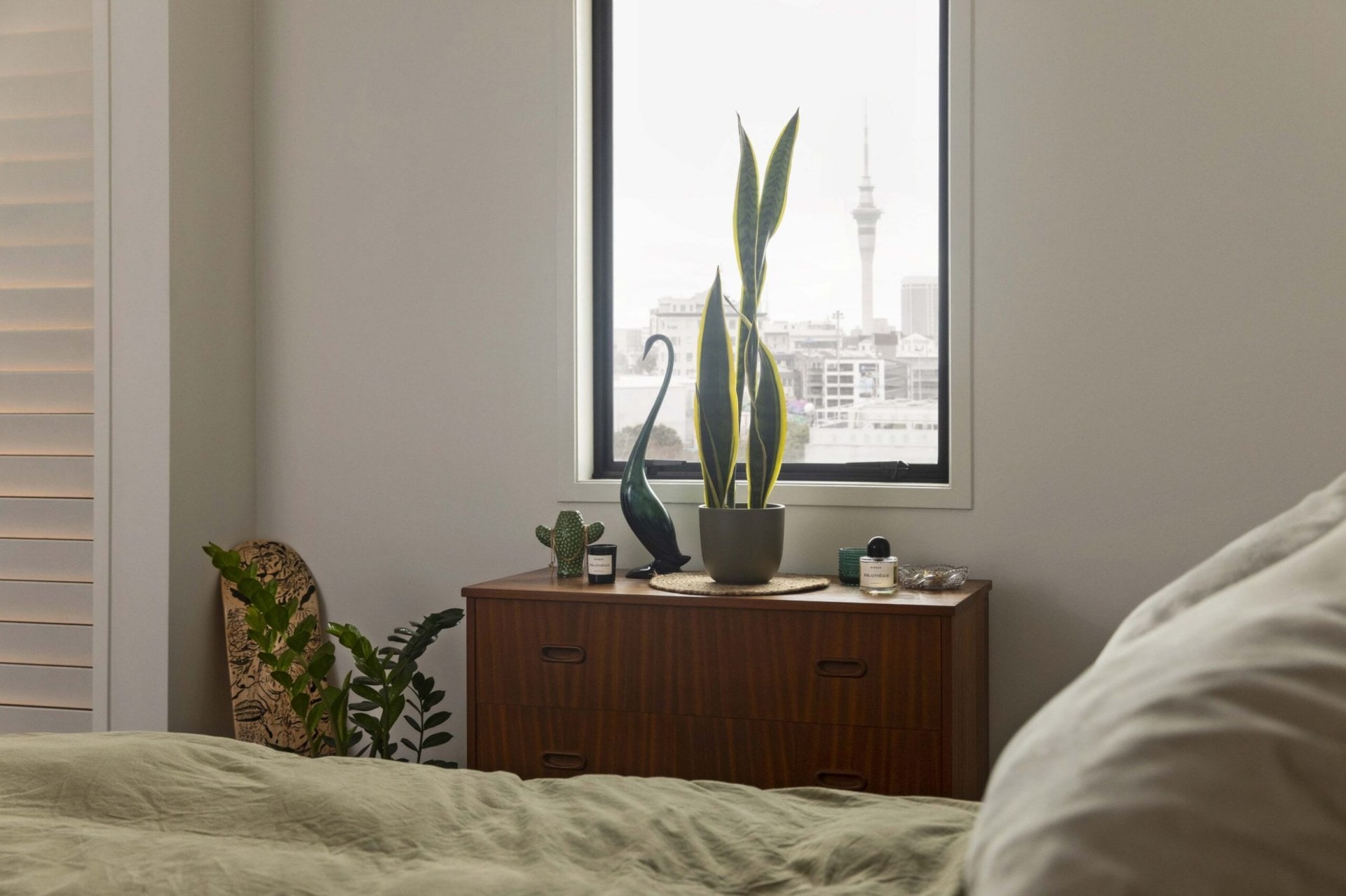 vintage dresser in Guy Coombes' bedroom