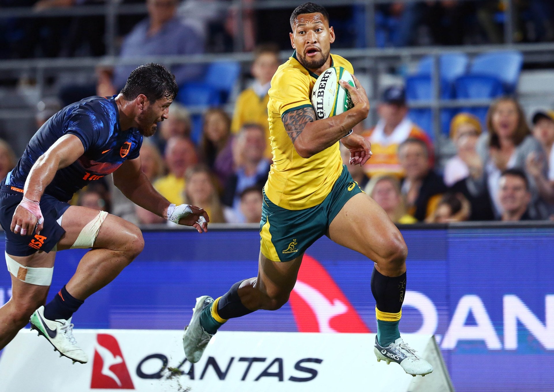 Israel Folau playing rugby league