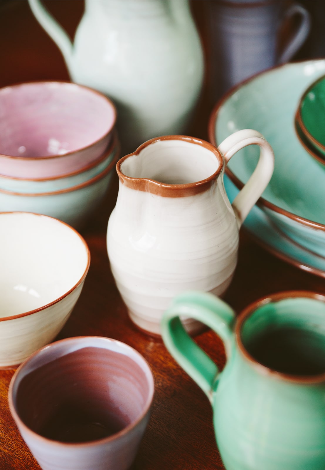 Close up of Kathryn Smythe's pottery
