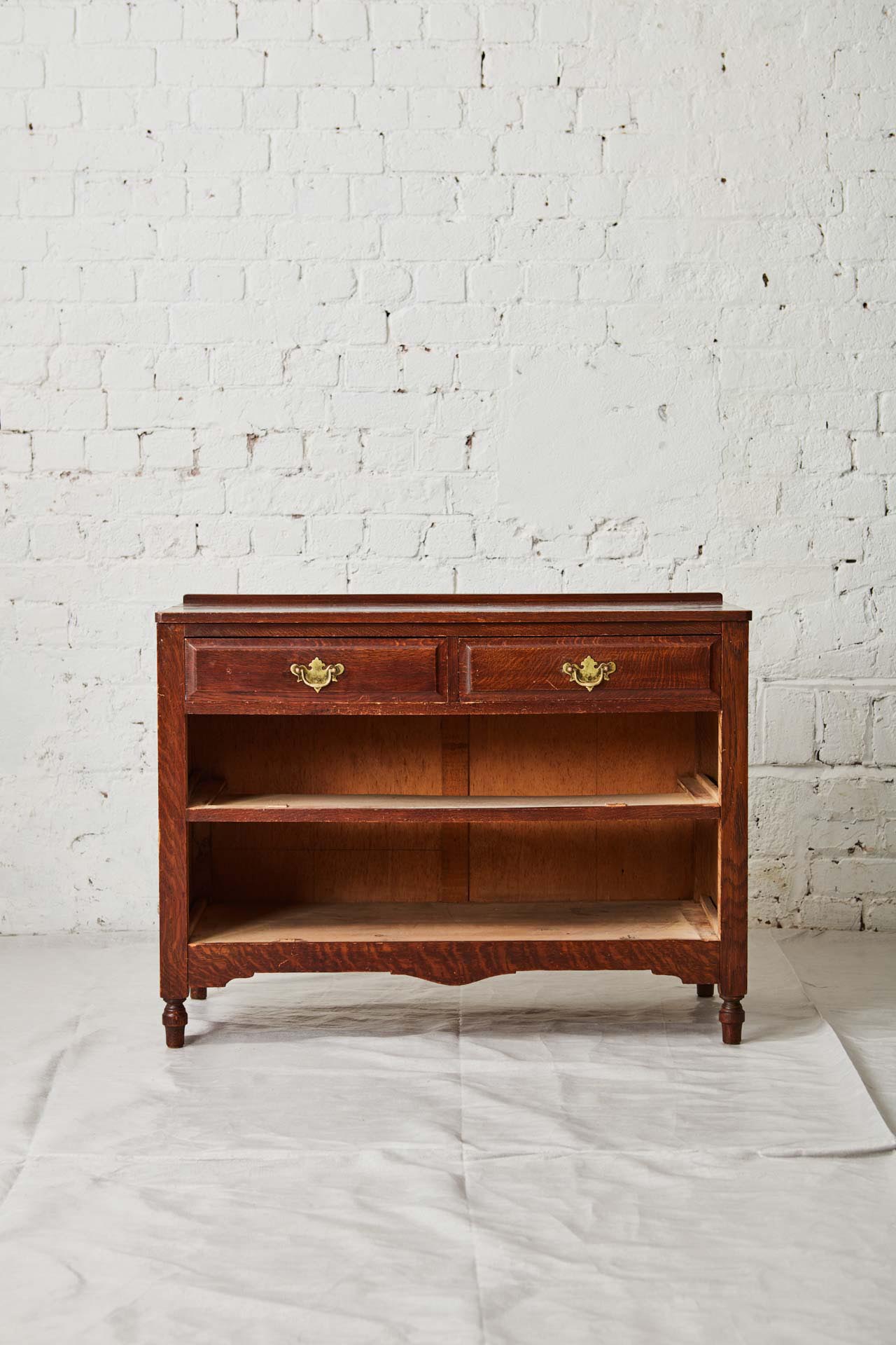 Vintage wooden chest with the drawers taken out