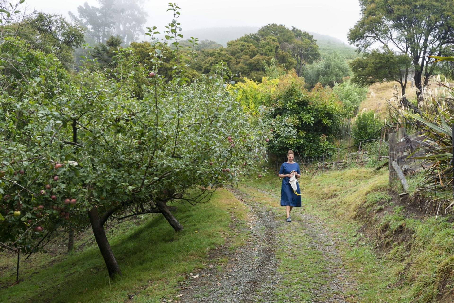 Serena Buonaguidi-Haynes walking in a garden in Nelson