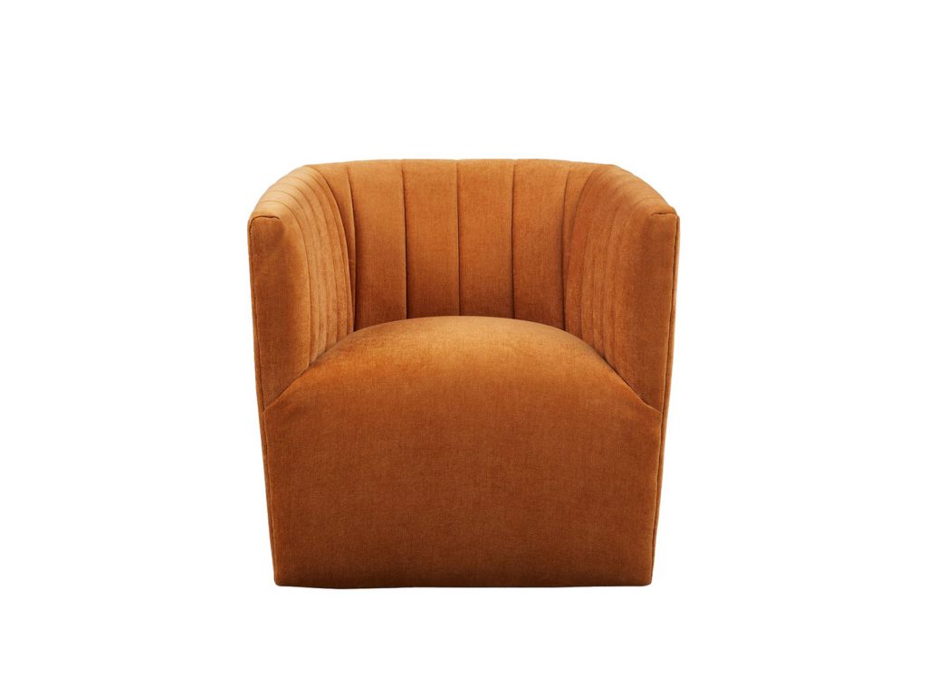 Swivel chair in ginger, $1499 from Furniture By Design