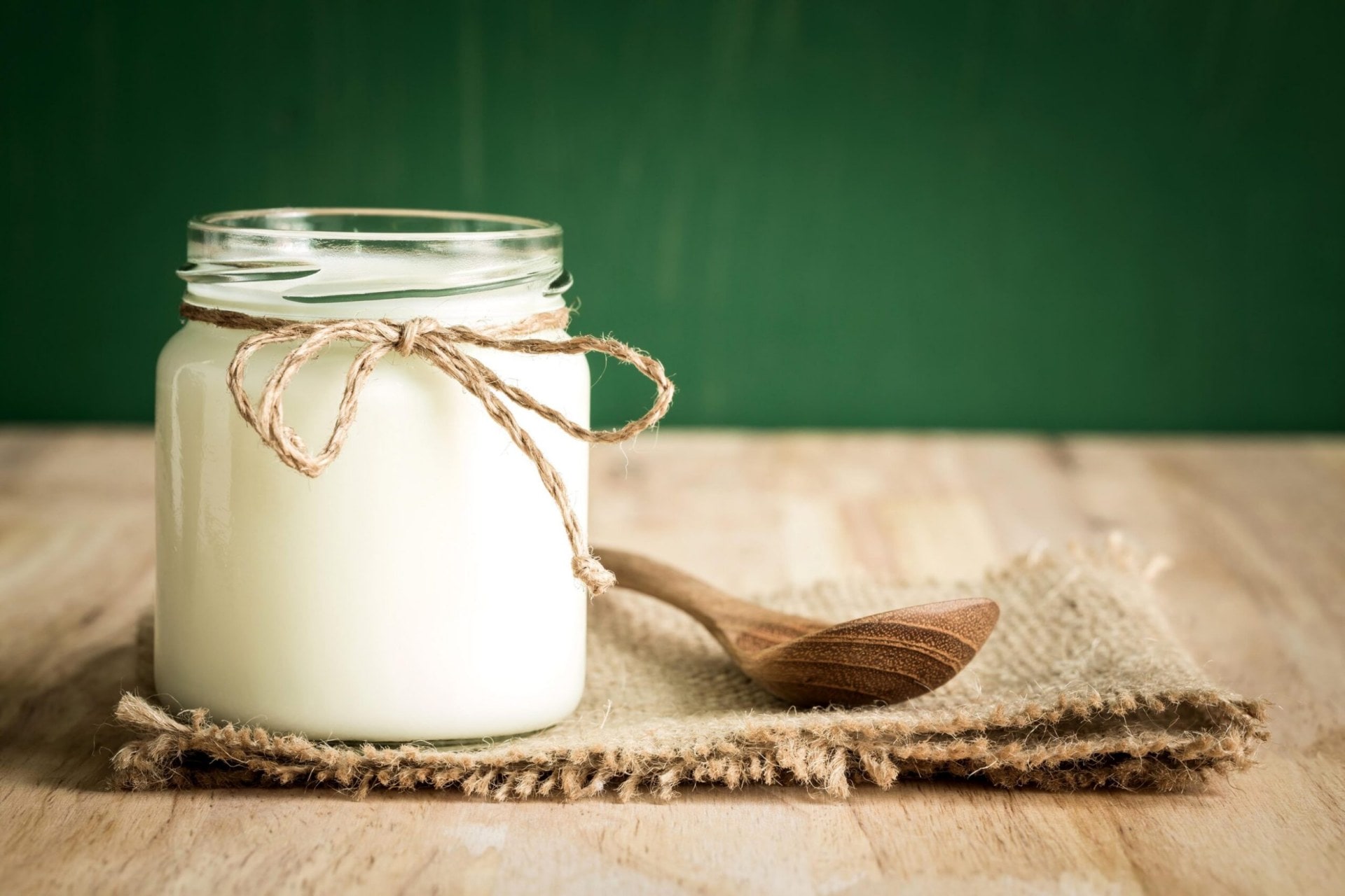 homemade yoghurt in a jar