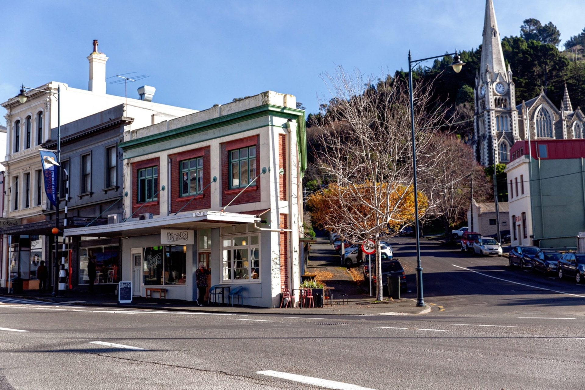 Exterior of Union Co Café in Dunedin